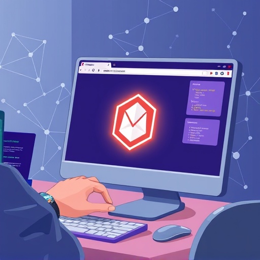 Giao diện tiện ích mở rộng ví MetaMask trên trình duyệt kết nối với hệ sinh thái blockchain