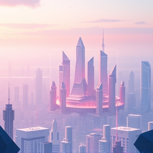 Thành phố blockchain minh họa Ethereum ứng dụng hệ sinh thái